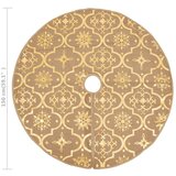  Luksuzna podloga za božićno drvce s čarapom žuta 150 cm tkanina | shoptok.hr