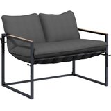  Vrtna sedežna garnitura 4 pcs Črna in anthracit Jeklo, (5000270630) | Shoptok.si