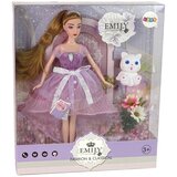  Lutka za igru Emily sa bijelom mačkom i rozom haljinom - 30 cm | shoptok.hr