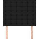  Uzglavlje Crno 90x5x118/128 cm Tkanina | shoptok.hr
