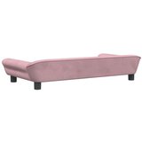 vidaXL Dječja fotelja ružičasta 100x50x26 cm baršunasta | shoptok.hr