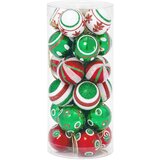 Set božićnih kuglica 72 kom. Crvena, bijela i zelena Ø 3 cm | shoptok.hr