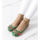 Gemre Green ballet flats with a bow Eske | Shoptok.si