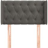 Vzglavje z ušesi temno sivo 83x16x78/88 cm žamet, (20954278) | Shoptok.si