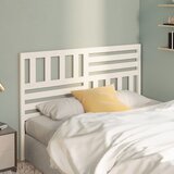  Uzglavlje za krevet bijelo 126 x 4 x 100 cm od masivne borovine | shoptok.hr
