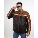 La Force Fashion muška top gun kožna jakna 1005 - tamno braon | Eponuda.com
