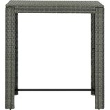  Vrtni barski stol sivi 100 x 60,5 x 110,5 cm od poliratana | shoptok.hr