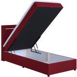 MID.YOU POSTELJA Z VZMETNICO 100 cm x 200 cm , tekstil, leseni material rdeča | Shoptok.si
