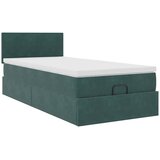 vidaXL Okvir kreveta s madraca tamnozeleni 90x190cm baršunasti | shoptok.hr