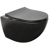 Vitra 7848-083-6147 Sento SmoothFlush viseča brezrobna WC školjka črna z WC desko s počasnim zapiranjem | Shoptok.si