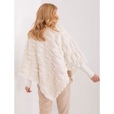 Wool Fashion Italia Poncho-AT-PN-2347.68-ecru | Shoptok.si