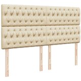 vidaXL Krevet s oprugama i madracem krem 180x200 cm od tkanine | shoptok.hr