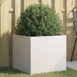 Maison Chic Cvetlično korito - Cvetlični Lonec belo 49x47x46 cm jeklo, (21789046) | Shoptok.si