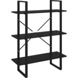 Furnova Knjižna omara črna 80x30x105 cm iverna plošča, (21951009) | Shoptok.si