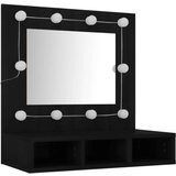 vidaXL ormarić s ogledalom i led svjetlima crni 60 x 31 5 x 62 cm | shoptok.hr