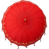  Balinežanski suncobran s bazom Crvena 215 x 215 x 260 cm | shoptok.hr