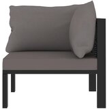  Modularna kutna sofa od poliratana s lijevim naslonom antracit | shoptok.hr
