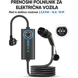 JUNSUN Prenosni Polnilec 10 M s Schuko, Tip 2 EV Polnilni Kabel za Električna Vozila – 1-Fazni 3.5 kW, Nastavljiv Tok (6/8/10/13/16 A), (5000231353) Cene