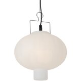 QAZQA Buiten hanglamp wit 35 cm met stekker IP44 - Pion Cene