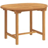  Vrtni set za objed 5 pcs Smeđa Čvrsto teak drvo | shoptok.hr