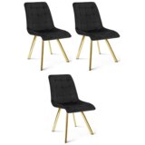  CIEZA stolica - crni baršun / zlatne noge x 3 | shoptok.hr