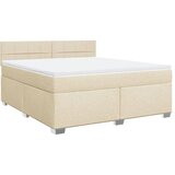  Krevet s oprugama i madracem krem 180x200 cm od tkanine | shoptok.hr