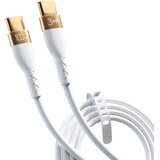 3mk Hyper silikonski Kabel USB-C v USB-C 100W 5A 200cm, bel | Shoptok.si