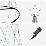  LED božićno drvce s stalakom Hladna bijela 500 cm Metal | shoptok.hr