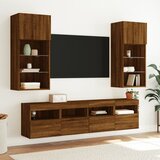  Zidni TV ormarić s LED svjetlima boja hrasta 40x30x40 cm | shoptok.hr