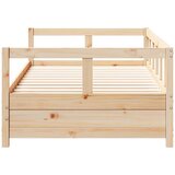  Dnevni krevet prirodne boje 80 x 200 cm od masivne borovine | shoptok.hr