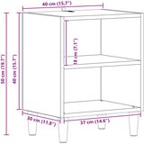 Ormarić za krevet Crni hrast 40 x 30 x 50 cm Konstruirano drvo | shoptok.hr