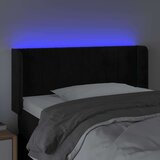  LED posteljno vzglavje črno 103x16x78/88 cm žamet, (20793564) | Shoptok.si