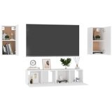  4-dijelni set TV ormarića bijeli od konstruiranog drva | shoptok.hr