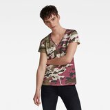 G-star T-shirt - Allover camo print in neck with top multicolor | ePonuda.com