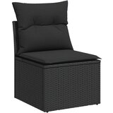 vidaXL 9-dijelni set vrtnih sofa s jastucima crni od poliratana bagrem | shoptok.hr