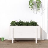 vidaXL Vrtna visoka greda bela 101x50x57 cm trdna borovina Cene