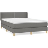 Maison Chic Box spring postelja - Vzmetna postelja z vzmetnico temno siva 140x200 cm blago SL21103, (21890527) | Shoptok.si
