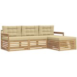  Set vanjskih sofa 4 kom. Bijela i bež Poliester | shoptok.hr