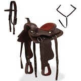 Western Sedlo, Uzda i Obujmica Prava Koža 13 " Smeđe | shoptok.hr