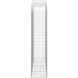 Obokane gabion košare 3 kosi 200x50x220/240 cm pocinkano železo | Shoptok.si