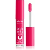 NYX Professional Makeup This is Milky Gloss Milkshakes hidratantno sjajilo za usne s mirisom nijansa 09 Berry Shake 4 ml