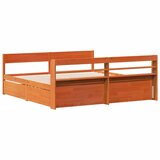  Okvir kreveta bez madraca voštano smeđi 200x200 cm od borovine | shoptok.hr