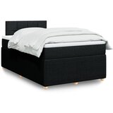vidaXL Box spring postelja z vzmetnico črna 120x190 cm blago Cene