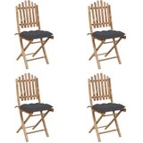  5-dijelni sklopivi vrtni blagovaonski set od bambusa Antracitno siva 40 x 40 x 7 cm | Shoptok.si