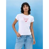 Sinsay Pamučna majica s natpisom | shoptok.hr
