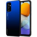 Cadorabo Ohišje je združljivo z Samsung Galaxy M23 5G in modra - črna - Dvobarvni zaščitni pokrov iz silikona TPU in hrbtna stran iz kaljenega stekla, (20859919) | Shoptok.si