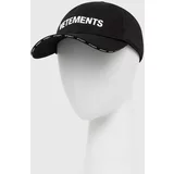 Vetements Pamučna kapa sa šiltom Iconic Logo Cap boja: crna, s aplikacijom, UE64CA100B