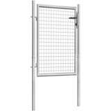  Vrtna vrata od pocinčanog čelika 100x100 cm srebrne boje | shoptok.hr