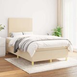  Box spring postelja z vzmetnico krem 120x200 cm blago, (20893979) Cene