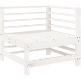  The Living Store Vrtni kotni kavč bela trdna borovina - Vrtna Kotna Sedežna Garnitura, (21449717) | Shoptok.si